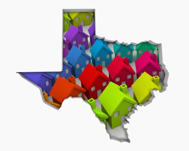 Texas Tx evleri evler harita yeni gayrimenkul geliştirme 3d çizim