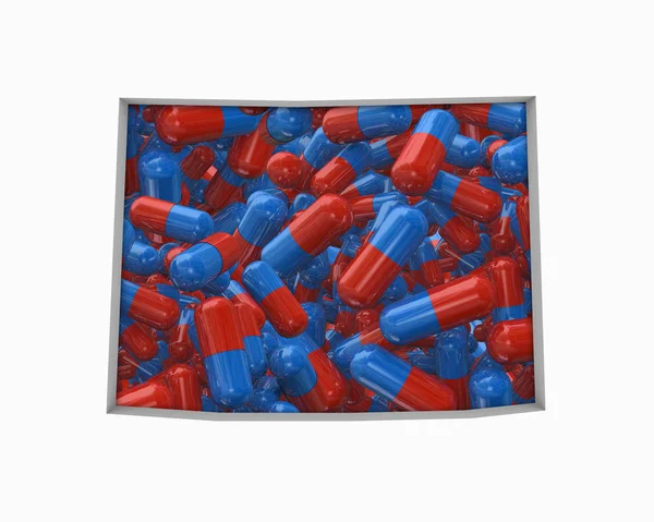Wyoming Pilulek Léků Zdravotní Péče Pojištění Mapu Ilustrace — Stock fotografie