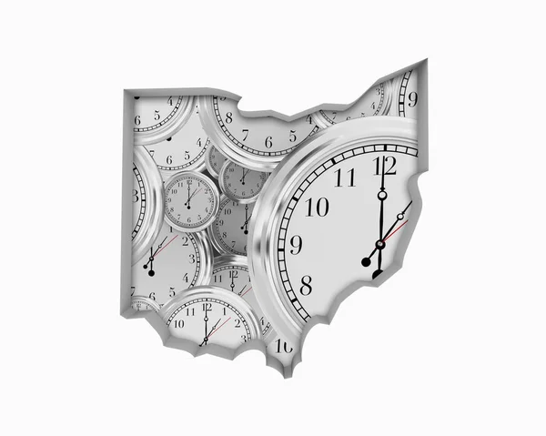 Ohio Reloj Tiempo Pasando Adelante Futuro Ilustración —  Fotos de Stock