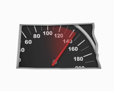 Kuzey Dakota Nd hız göstergesi harita hızlı hızlı rekabet yarışı 3d çizim