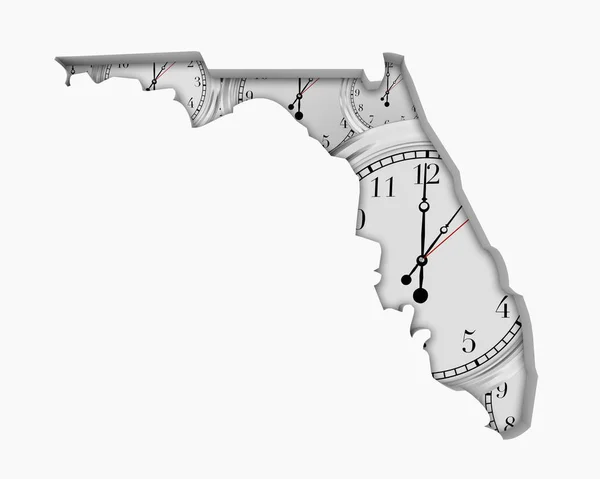 Флорида Флорида Годинник Часу Проходження Вперед Майбутнє Ілюстрація — стокове фото