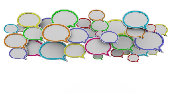 Colorful Speech Bubbles White Background — Stock Photo, Image