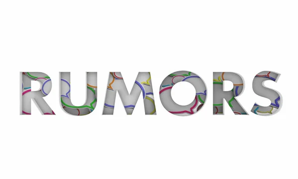 Lettering Rumors Isolato Sfondo Bianco — Foto Stock