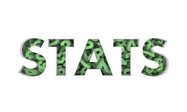 Lettering Stats Full Numbers White Background — Stock Photo, Image