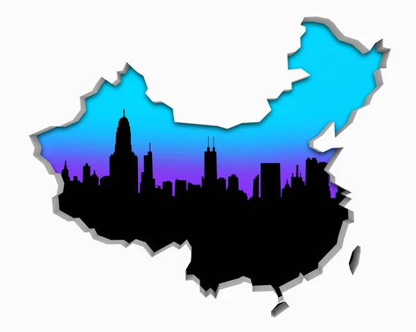 Cina Skyline City — Foto Stock