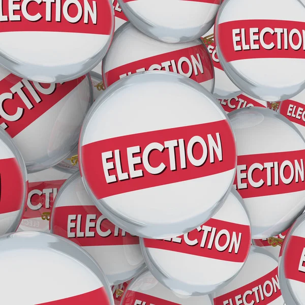 Verkiezing Knoppen Pins Stemmen Illustratie — Stockfoto