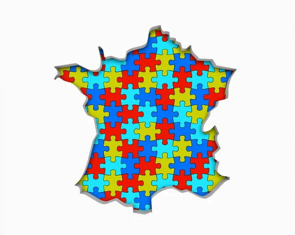 Puzzle Pieces Mappa — Foto Stock