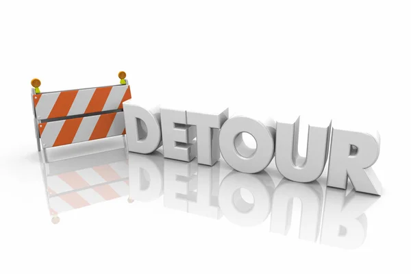 Detour Word Illustration — Stock Photo, Image