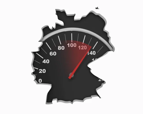 Duitsland snelheidsmeter kaart — Stockfoto