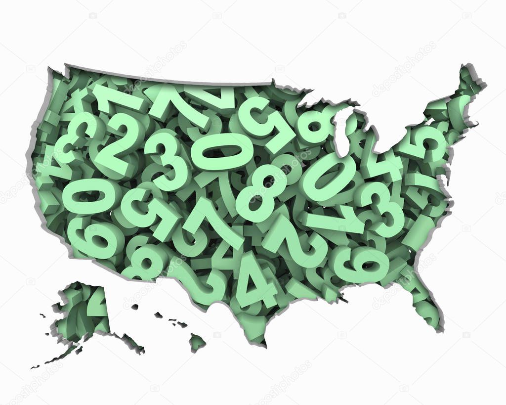 United States of America Map Numbers 