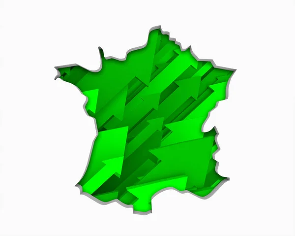 Γαλλία Χάρτης βέλη — Φωτογραφία Αρχείου