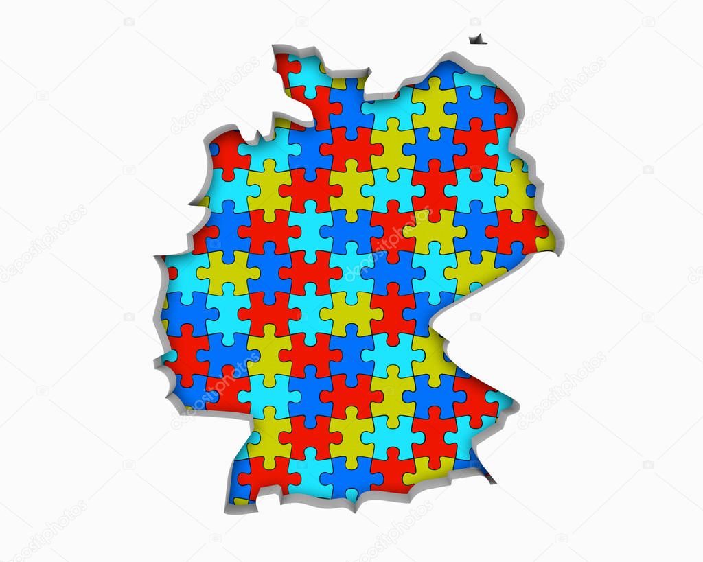 Puzzle Pieces Map 