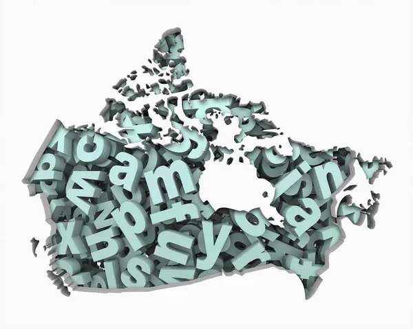 Canada Letters Mappa — Foto Stock