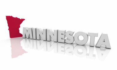 Minnesota Mn kırmızı devlet harita