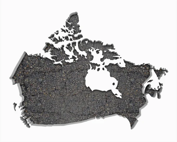 Mappa stradale di Canada — Foto Stock