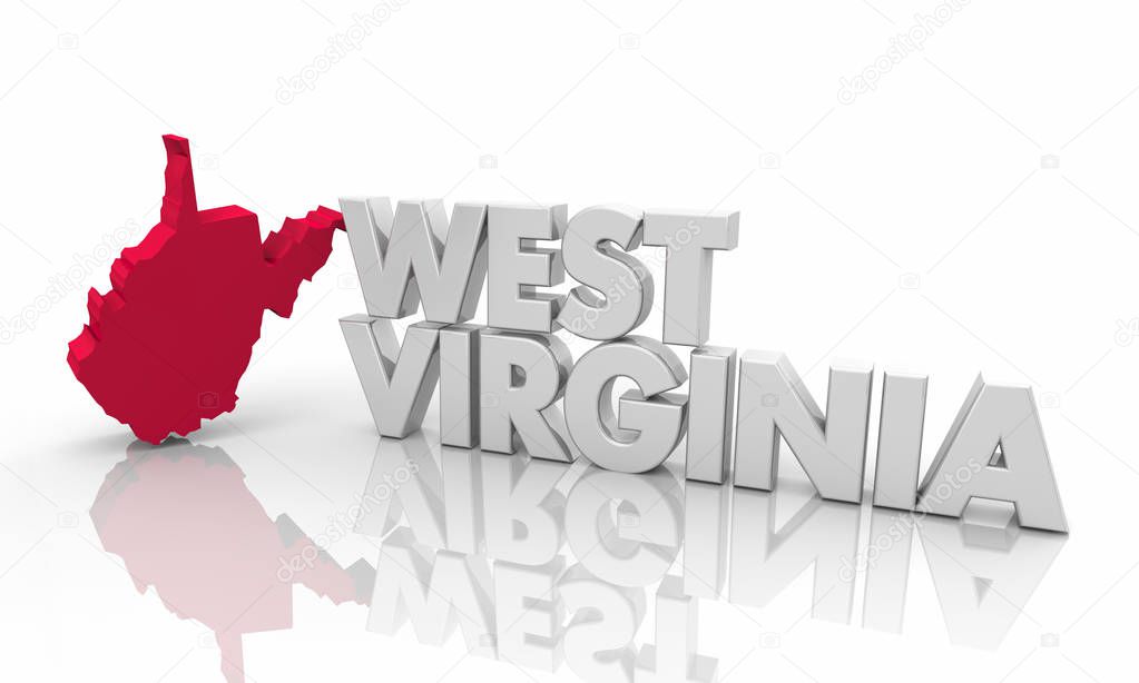 West Virginia Red State Map