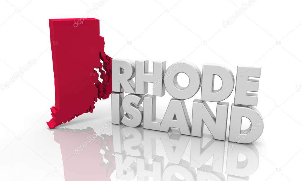 Rhode Island Red State Map