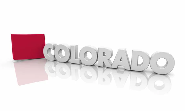 Красная Карта Штата Колорадо — стоковое фото