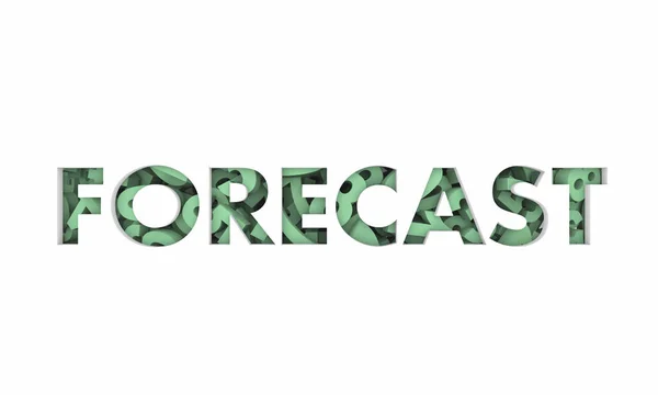 Forecast Numbers Figuras Futuras Word Ilustración —  Fotos de Stock