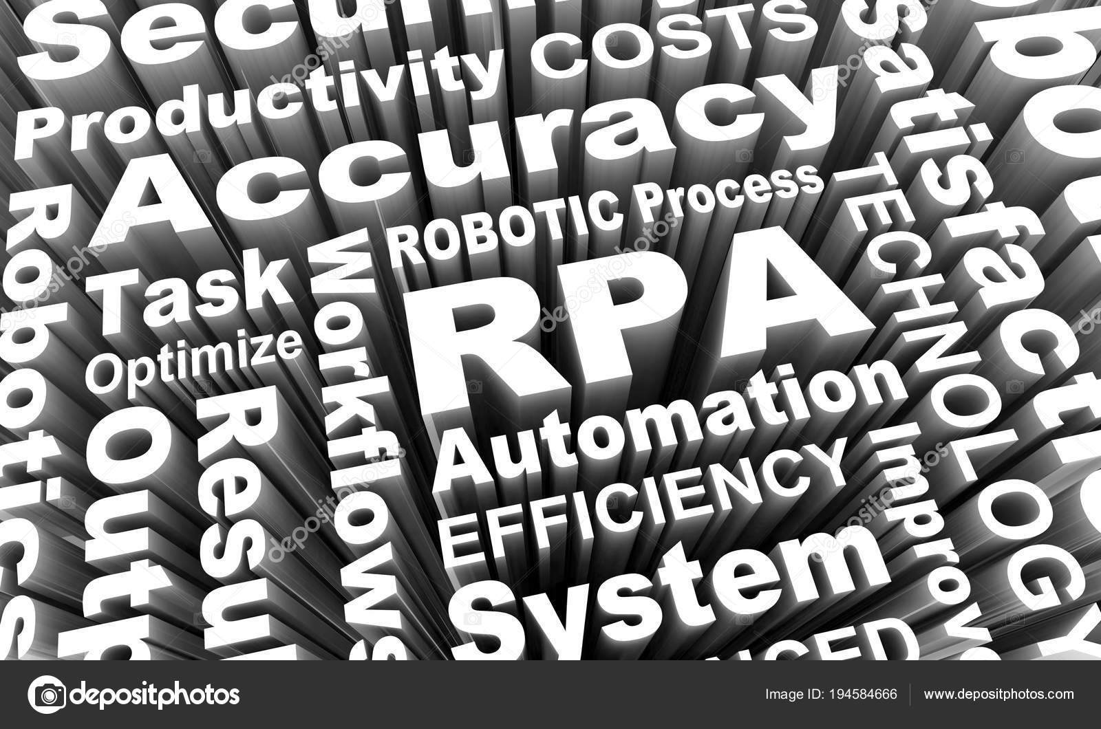 Rpa Robotic Process Automation Job Work Task Efficiency Words Render