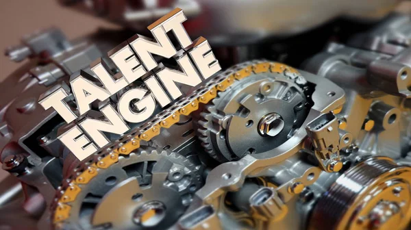 Talent Engine Færdigheder Erfaring Uddannelse Render Illustration - Stock-foto