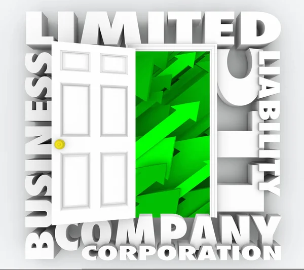 Llc Limited Liability Corporation Company Words Render Illustration — Stock Photo, Image