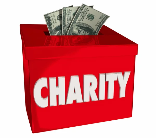 Caja Recogida Dinero Caridad Donaciones Render Ilustración — Foto de Stock