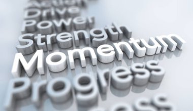 Momentum Kuvveti Hedefe Doğru İlerleme 3d İllüstrasyon