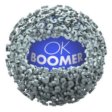 Tamam Boomer Saygısız Nesilsel Soru Cevapları 3d İllüzyonu