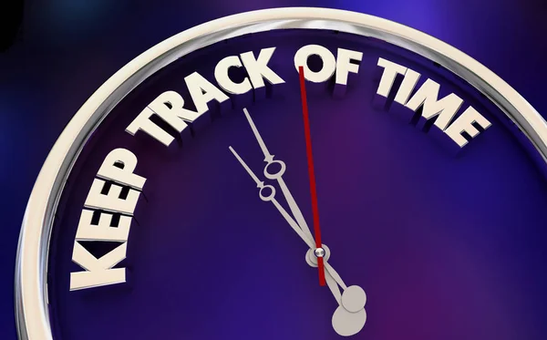 Tartsa Track of Time Tracker Óra Óra Óra Perc 3d Illusztráció — Stock Fotó