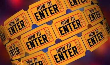 Yarışma Biletleri nasıl girilir Büyük Ödül 3d İllüstrasyonunu kazan