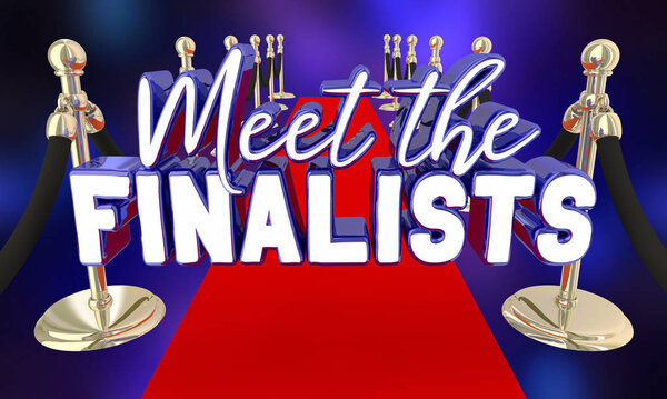 Meet the Finalists Award Nominees Winners Red Carpet 3d Illustration