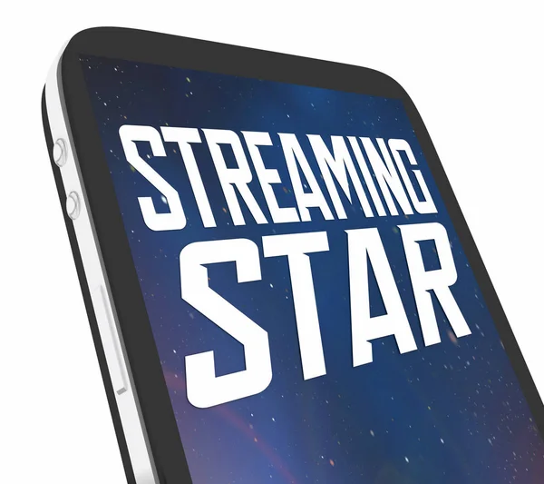 Streaming Star Internet Video Kändis känsla Telefon 3d Illustration — Stockfoto