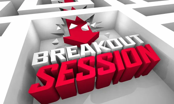 Breakout Sessione Seminario Workshop Gruppo di lavoro Conferenza 3d Illustrazione — Foto Stock