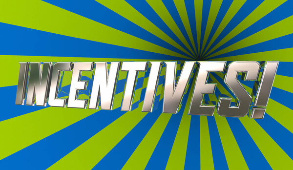 Поощрение мотивации Бонус Word 3d Иллюстрация
