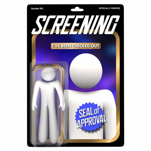 Screening Tested Checked Out Person Worker Employee 3d Illustration — Stock Photo, Image