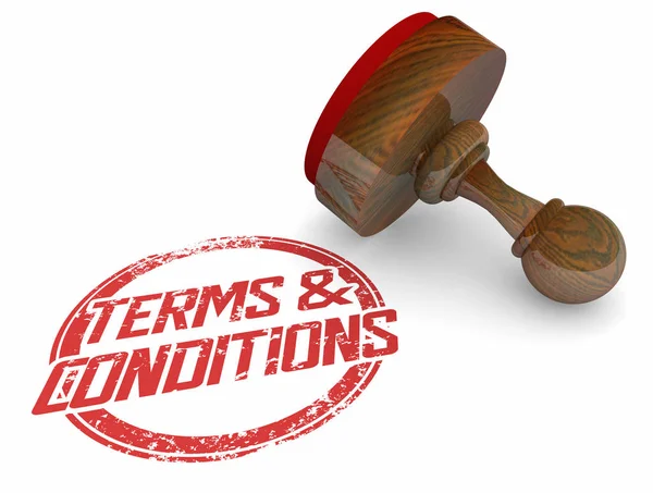 Terms and Conditions Disclaimer Stamp Legal Agreement 3d Illustration — 스톡 사진