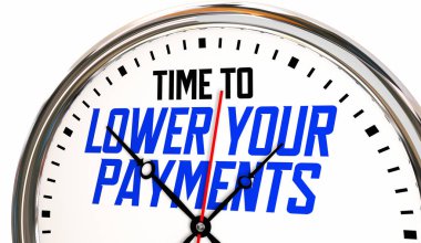 Ödemeleri Azaltma Zamanı Saat Yenileme Borç 3d Canlandırması