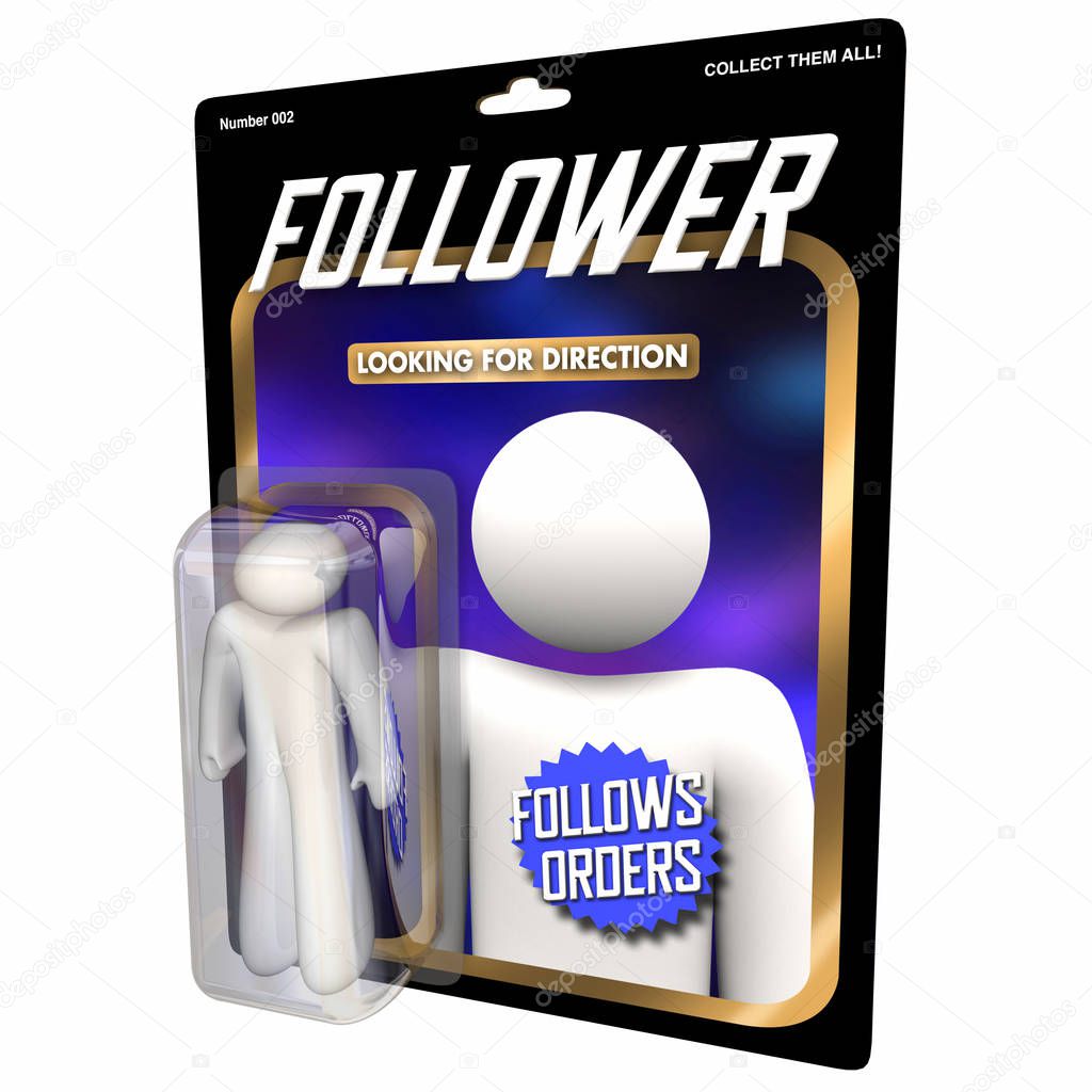 Follower Employee Fan Loyal Person Believer Action Figure 3d Ill