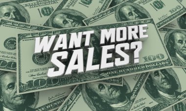 Daha Fazla Satış Artırmak İstiyorum İş Anlaşmaları Yeni Müşterileri Çekiyor Para 3d İllüstrasyon