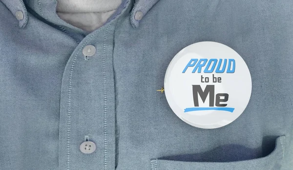 Proud Button Shirt Pride Confidence Identity Culture Illustration — Stock Photo, Image
