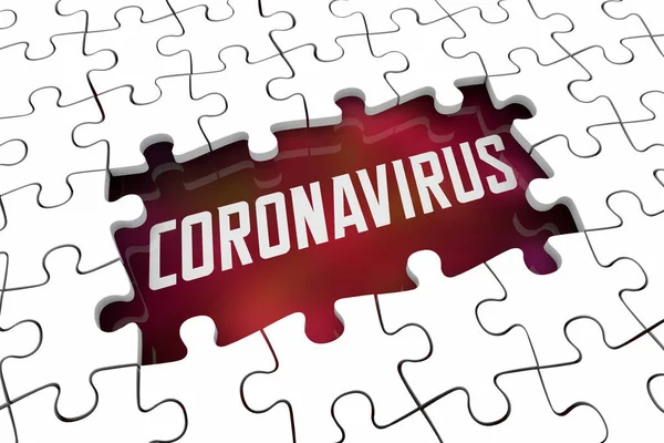 Coronavirus Puzzle Hole Challenge Dificultad Piezas Que Faltan Covid Brote —  Fotos de Stock