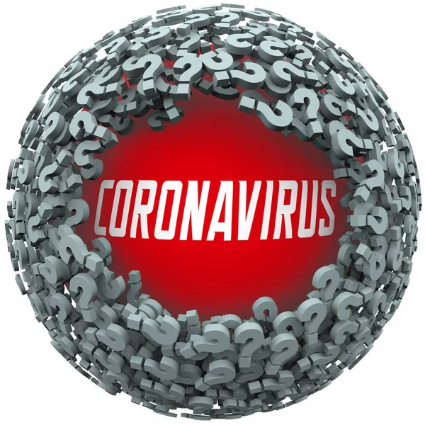 Coronavirus Questions Answers Faqs Information Covid Outbreak Panendemic Illustration — 图库照片