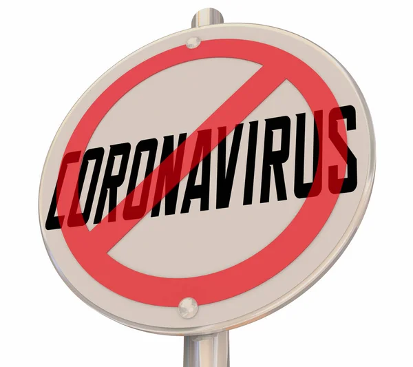 Coronavirus Попередження Знак Зупинити Covid Спалах Пандемія Ілюстрація — стокове фото