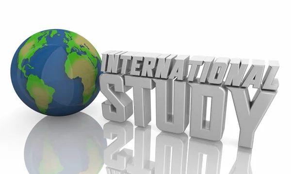 International Study Abroad Program Education Studies Learning Earth Illustration — Stock Photo, Image