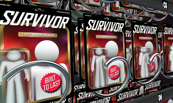 Overlevenden Mensen Adverteren Uitdaging Crisis Gebouwd Tot Laatste Overleving Illustratie — Stockfoto