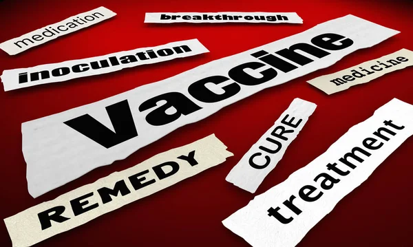 Vaccin Cure Medicine Breakthrough Remedy Treatment Koppen Illustratie — Stockfoto