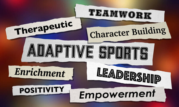 Adaptive Sports League News Headlines Disabled Athlete Competition Activity 3d Illustration