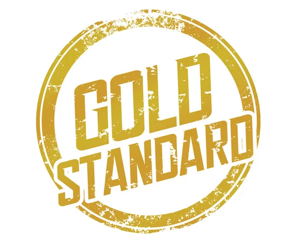 Gold Standard Stamp Best Practice Példa Összehasonlító Intézkedés Teljesítmény Illusztráció — Stock Fotó