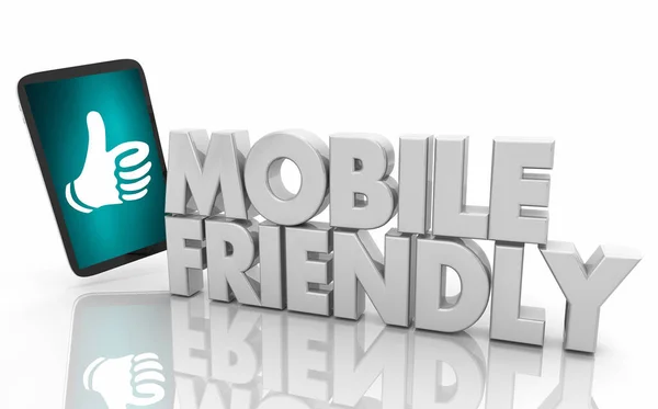 Mobilní Friendly Phone Platform Device User Experience Design Illustration — Stock fotografie